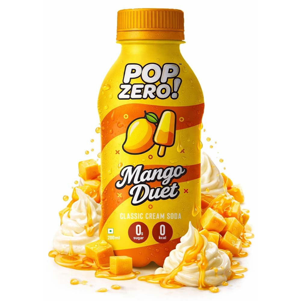 Pop Zero! Mango Duet Soda | Pack of 6 | ₹30 per bottle