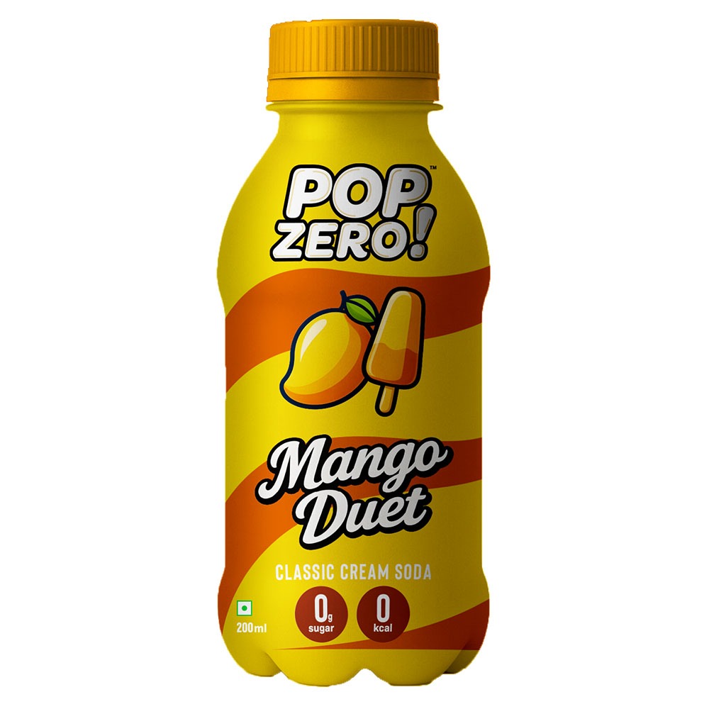 Pop Zero! Mango Duet Soda | Pack of 6 | ₹30 per bottle
