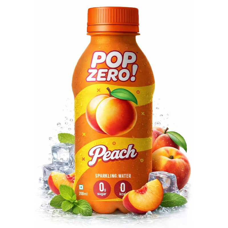 Pop Zero! Peach Sparkling Water