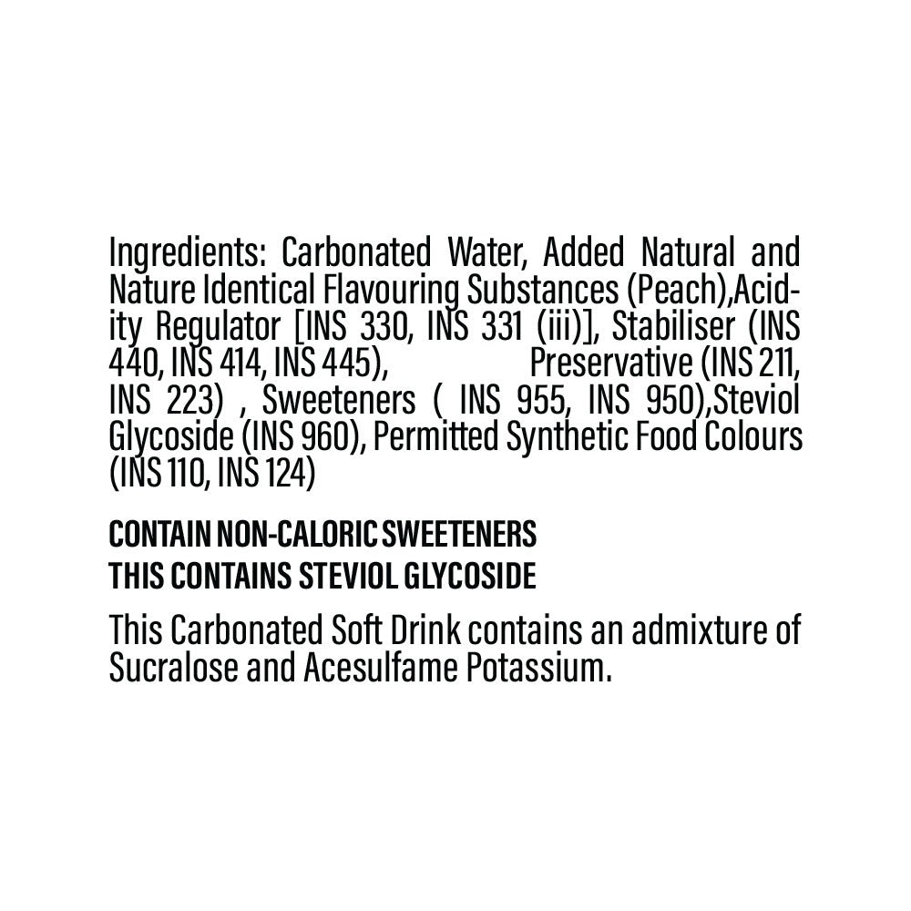 Pop Zero! Peach Sparkling Water | Pack of 6 | ₹30 per bottle