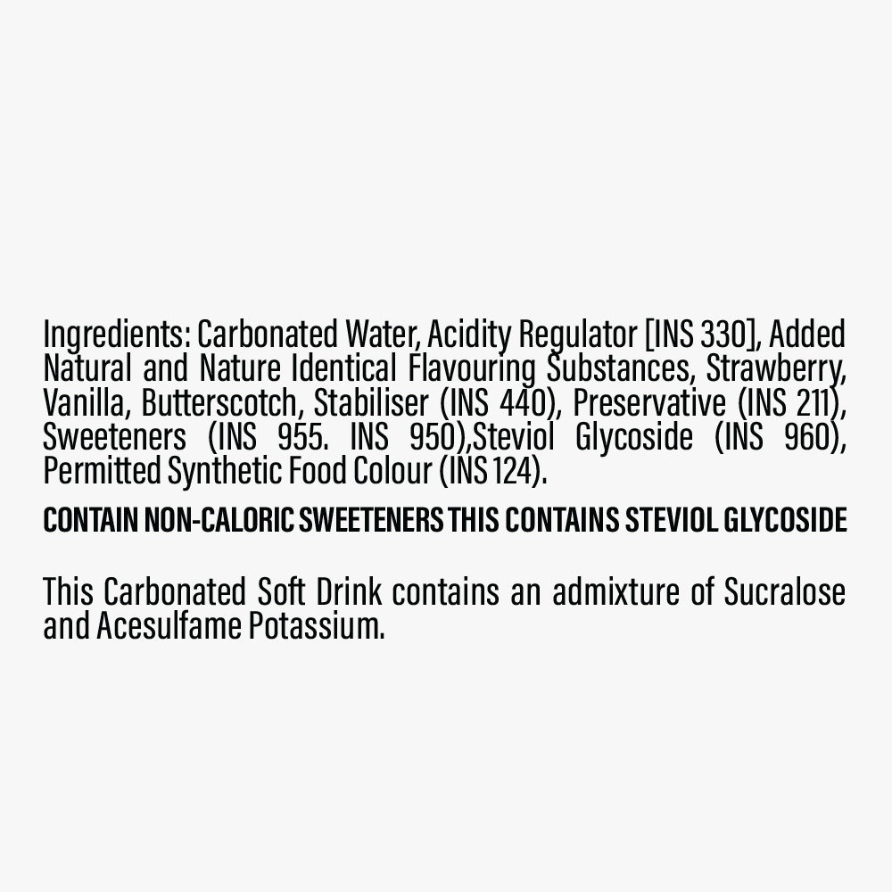 Pop Zero! Strawberry Cream Soda | Pack of 6 | ₹30 per bottle