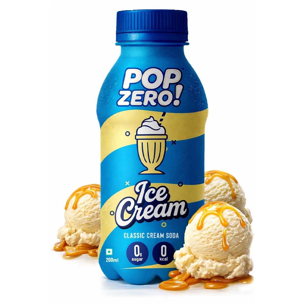 Pop Zero! Ice Cream Soda | Pack of 6 | ₹30 per bottle