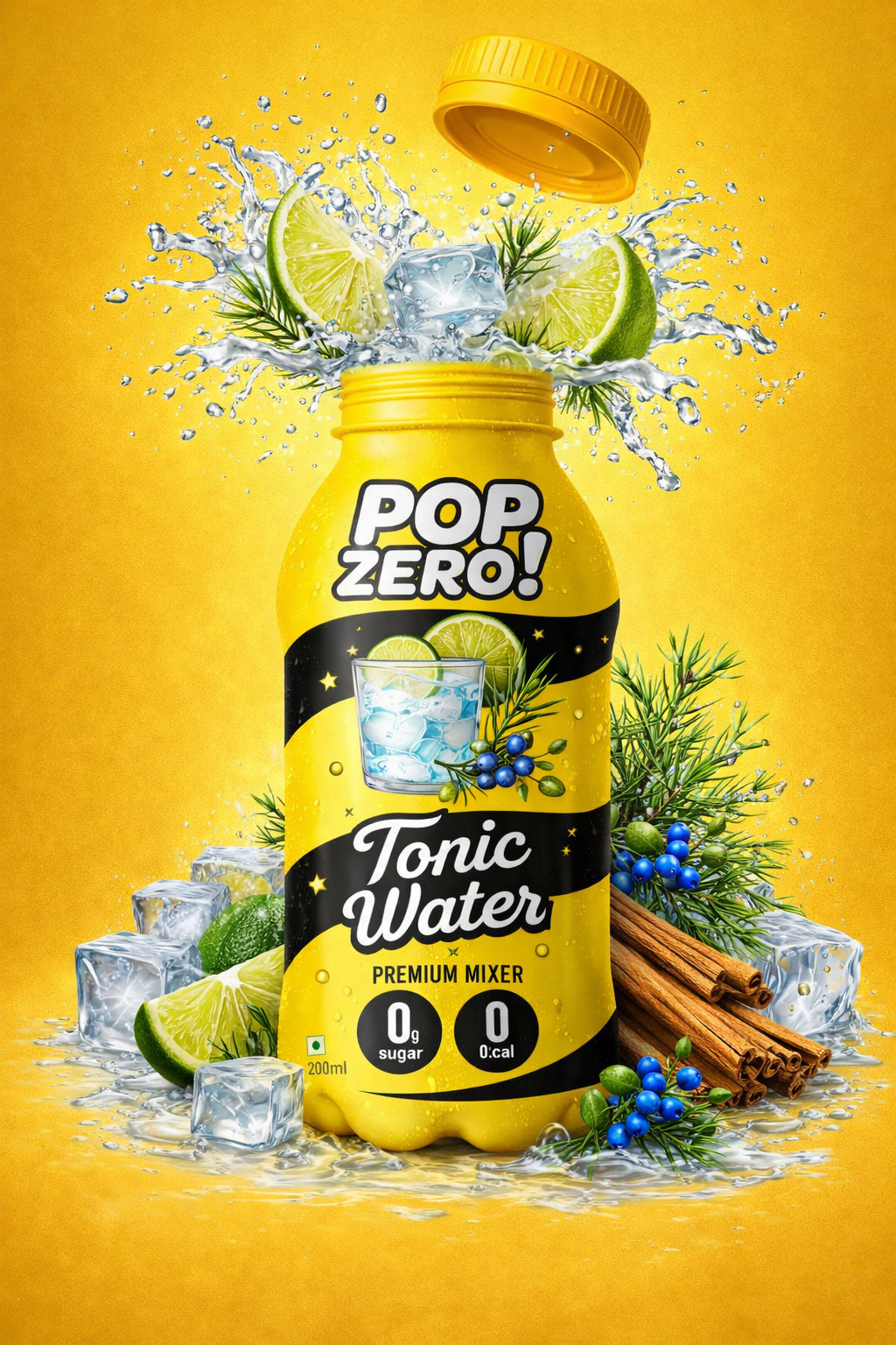 Pop Zero! Tonic Water | Pack of 6 | ₹30 per bottle
