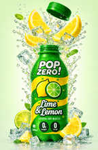 Pop Zero! Lime & Lemon Sparkling Water | Pack of 6 | ₹30 per bottle