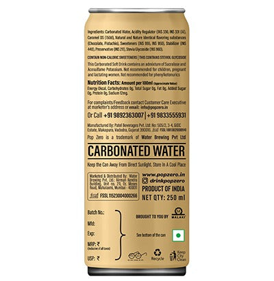 Pop Zero! Dubai Chocolate | Pack of 4 | ₹99 per can