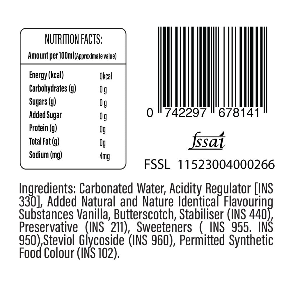 Pop Zero! Ice Cream Classic Cream Soda – Pack of 12 (₹99 per can)